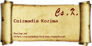 Csizmadia Kozima névjegykártya